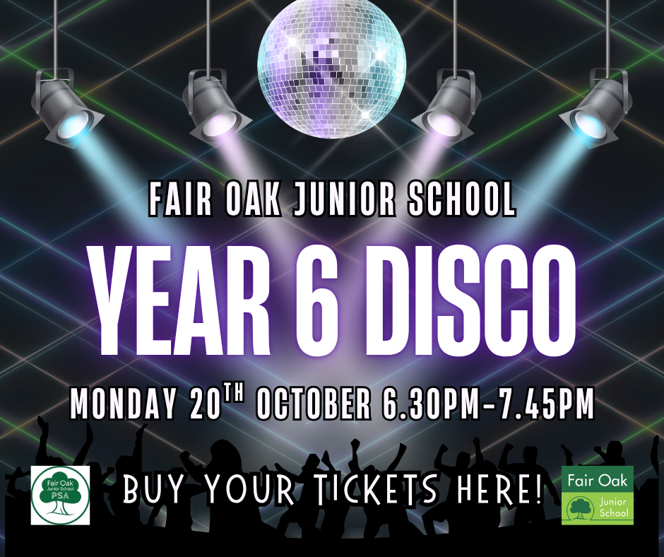 Book your year 6 school disco tickets here